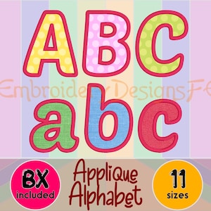 Applique Alphabet, Applique Font, Embroidery Font, Embroidery Alphabet, Machine Applique