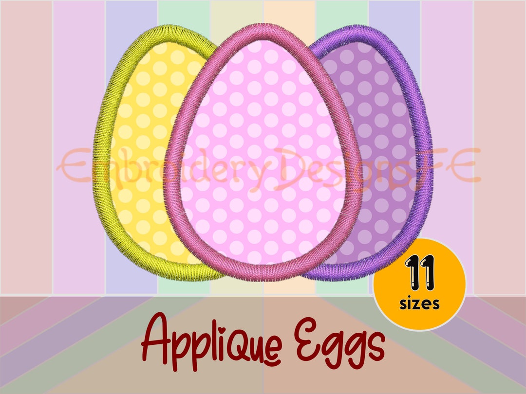 Easter Egg Applique Embroidery Design | Machine Embroidery File ...