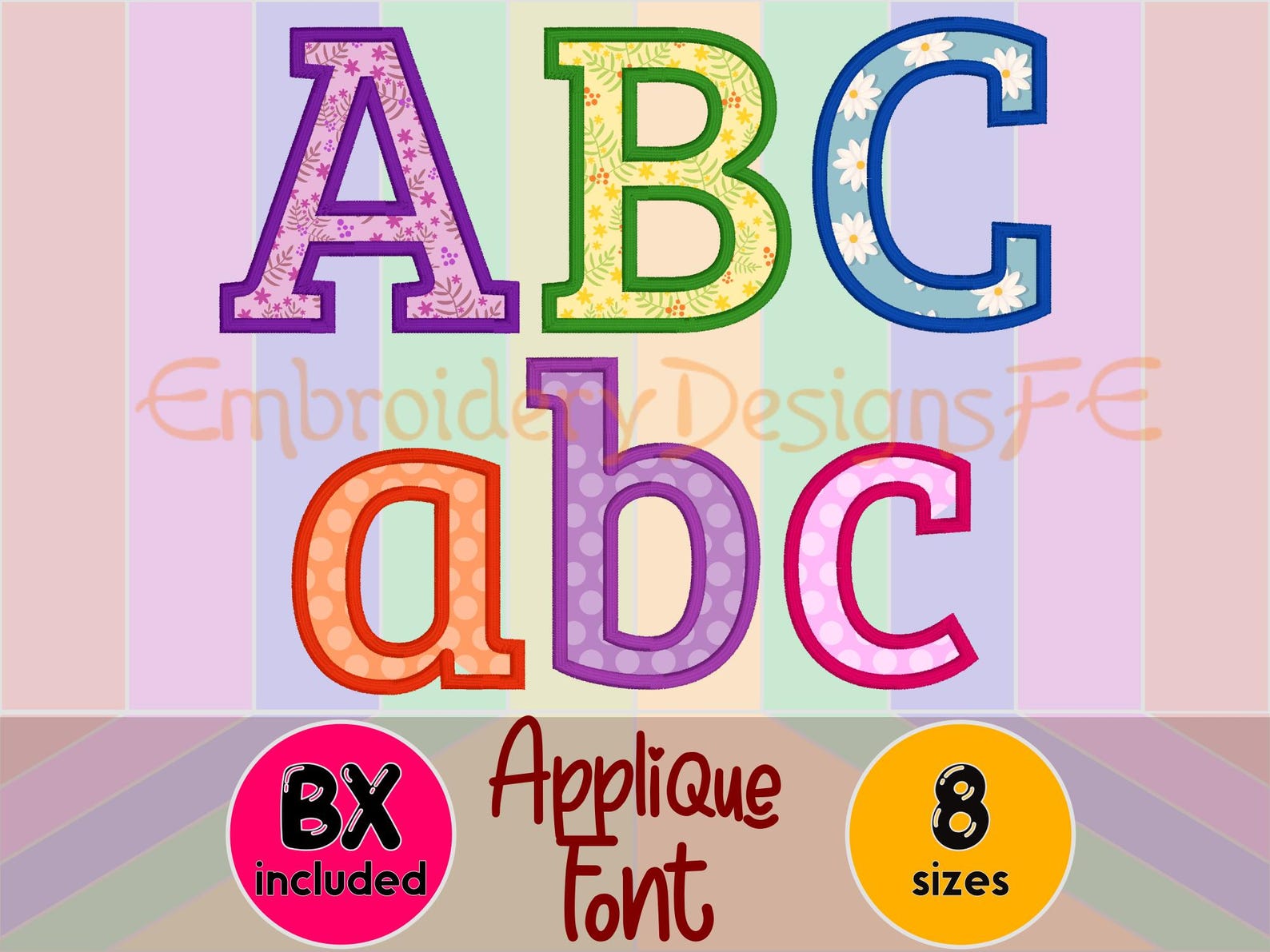 Custom Loom Lettering Lively Loom Applique Alphabet, Applique Letters & Numbers, Applique ...