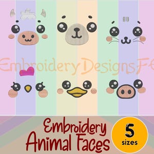 Tiergesichter, Stickdatei - 5 Größen