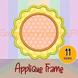 Scalloped Frame Applique Designs / Machine Embroidery Design File / Shape Applique / Border Applique Design / Frame Embroidery Design