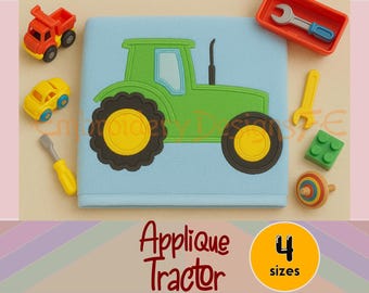 Tractor Applique | 4 Sizes | Machine Embroidery | Applique Design | Satin Stitch | Instant Download