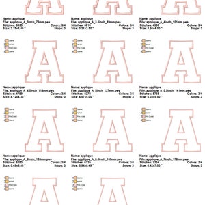 Alphabet Applique Design - Machine Embroidery Design File - 11 sizes image 5