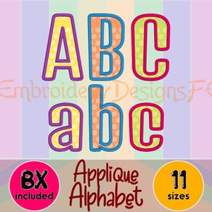 Applique Alphabet, Applique Font, Embroidery Font, Embroidery Alphabet, Machine Applique