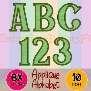 Applique Alphabet, Applique Font, Embroidery Font, Embroidery Alphabet, Machine Applique
