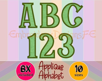 Applique Alphabet, Applique Font, Embroidery Font, Embroidery Alphabet, Machine Applique
