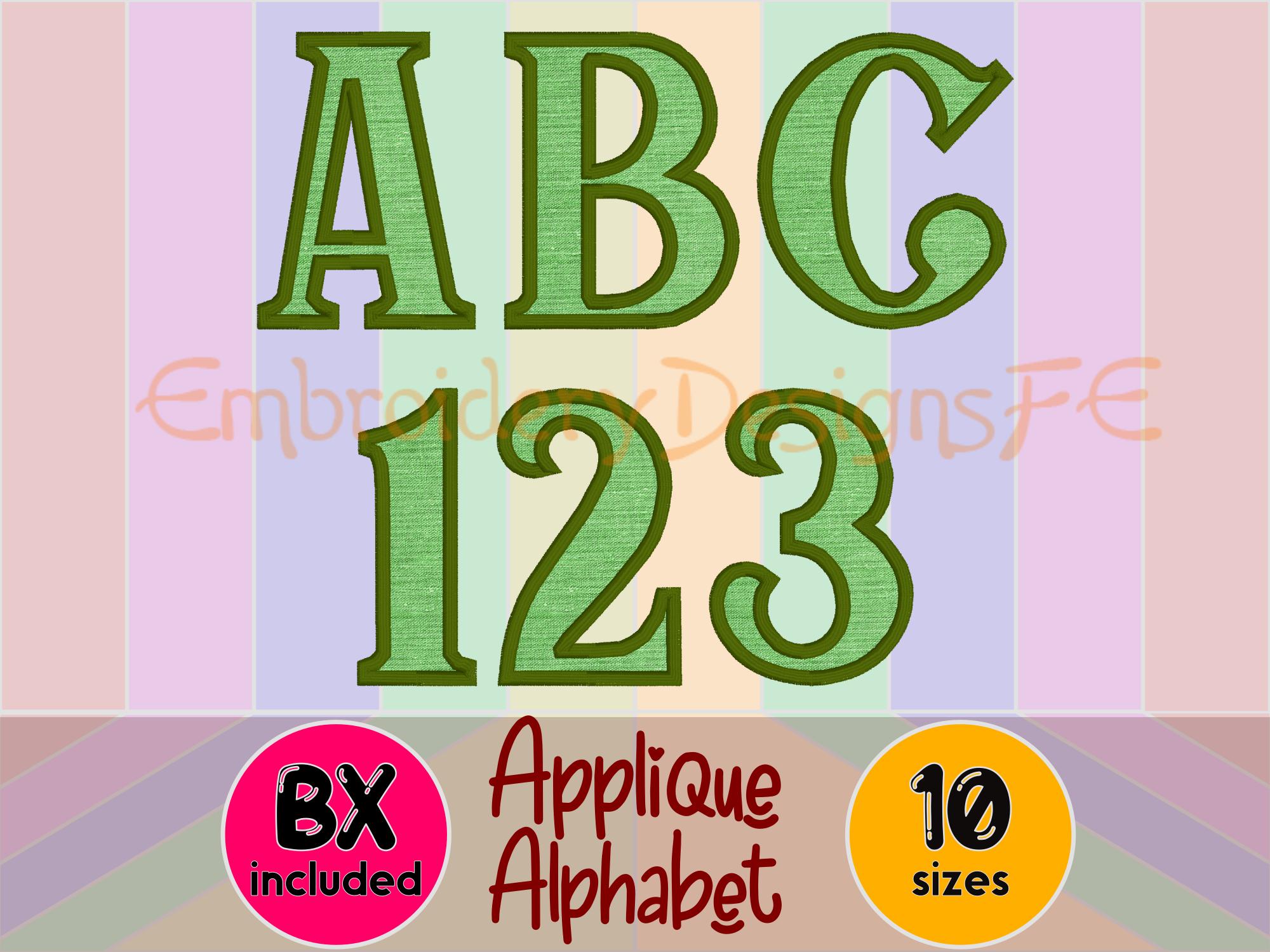 Applique Alphabet, Applique Font, Embroidery Font, Embroidery Alphabet ...