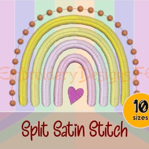 Boho Rainbow Embroidery Design - Machine Embroidery Boho Rainbow Design