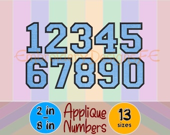 Numbers Applique Design - Machine Embroidery Design File - 13 sizes