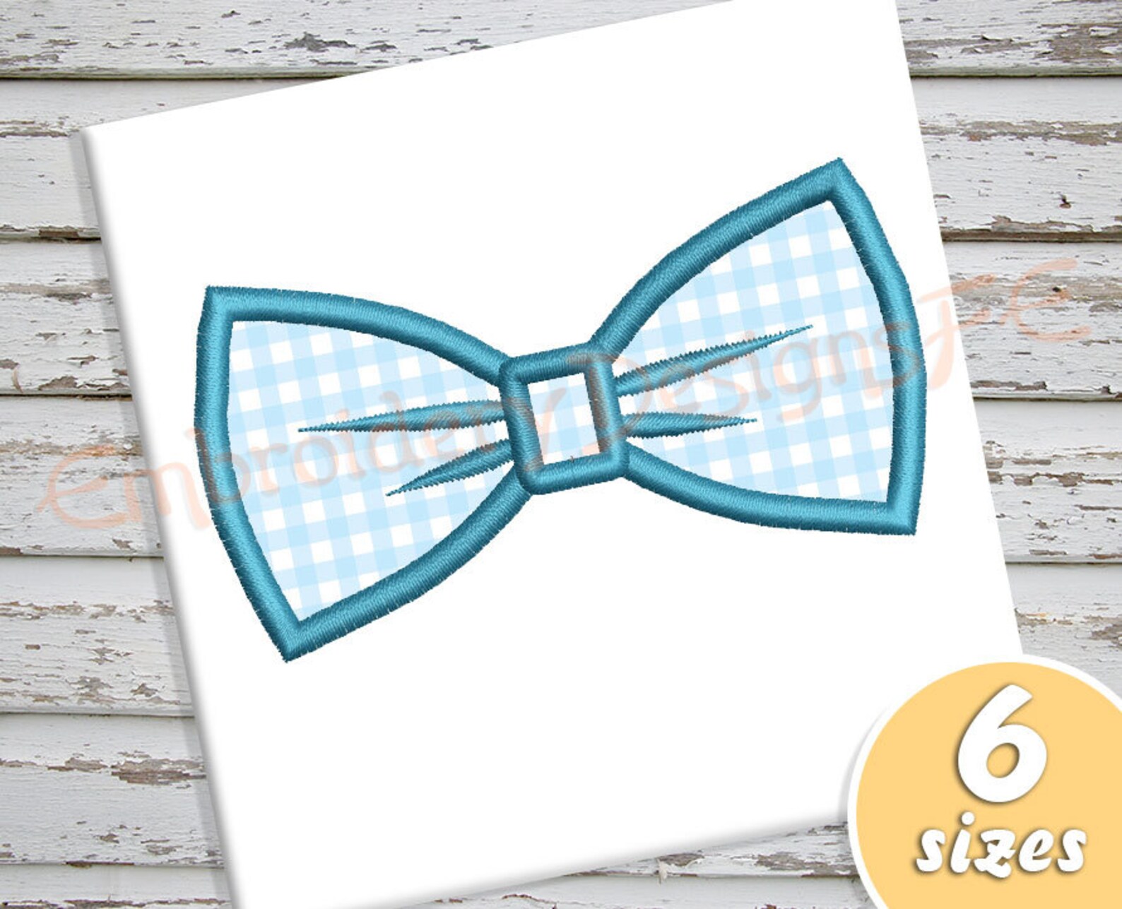 Bowtie Applique Design 6 sizes Machine Embroidery Design Etsy