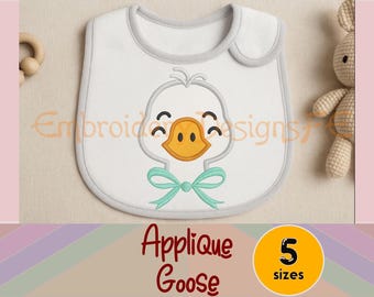 Goose Head Applique | Machine Embroidery Design | 5 Sizes | Instant Download