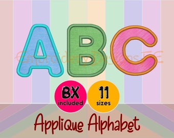 Applique Alphabet, Applique Letter, Applique Font, Embroidery Font, Embroidery Alphabet, Machine Applique