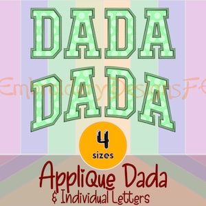 Dada Applique Design - Archivo de diseño de bordado de máquina - 4 tamaños