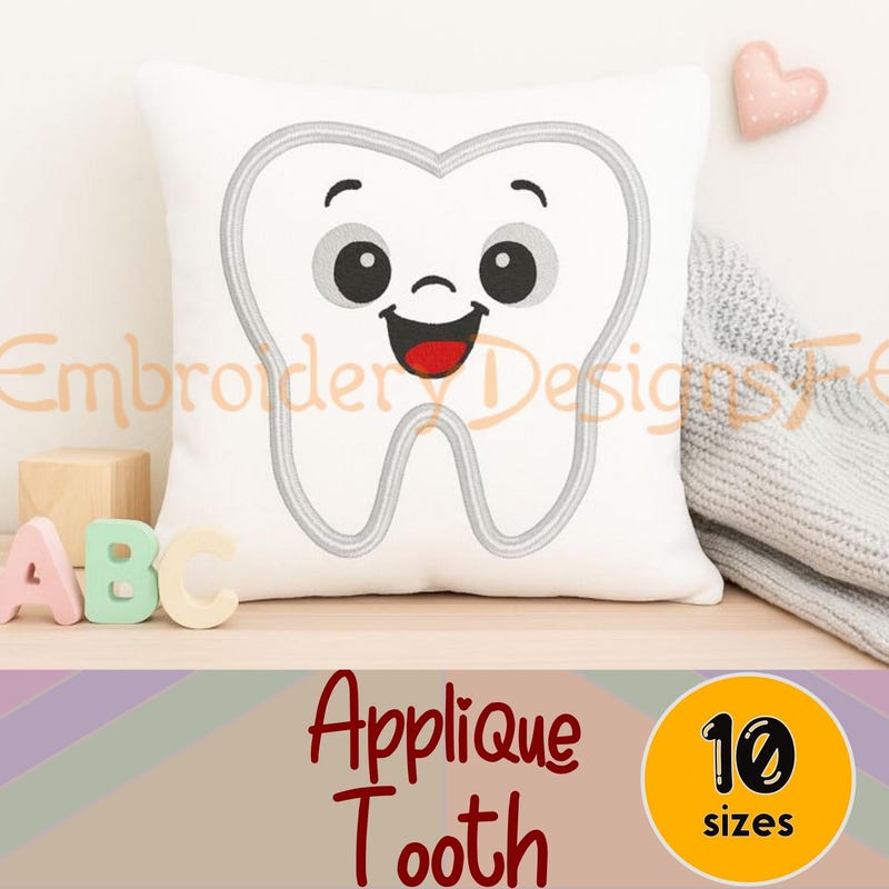 Tooth Applique - Etsy