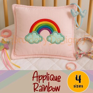 Rainbow Applique | Machine Embroidery | 4 Sizes | Instant Download