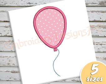 Balloon Applique Design - 5 sizes - Machine Embroidery Design File