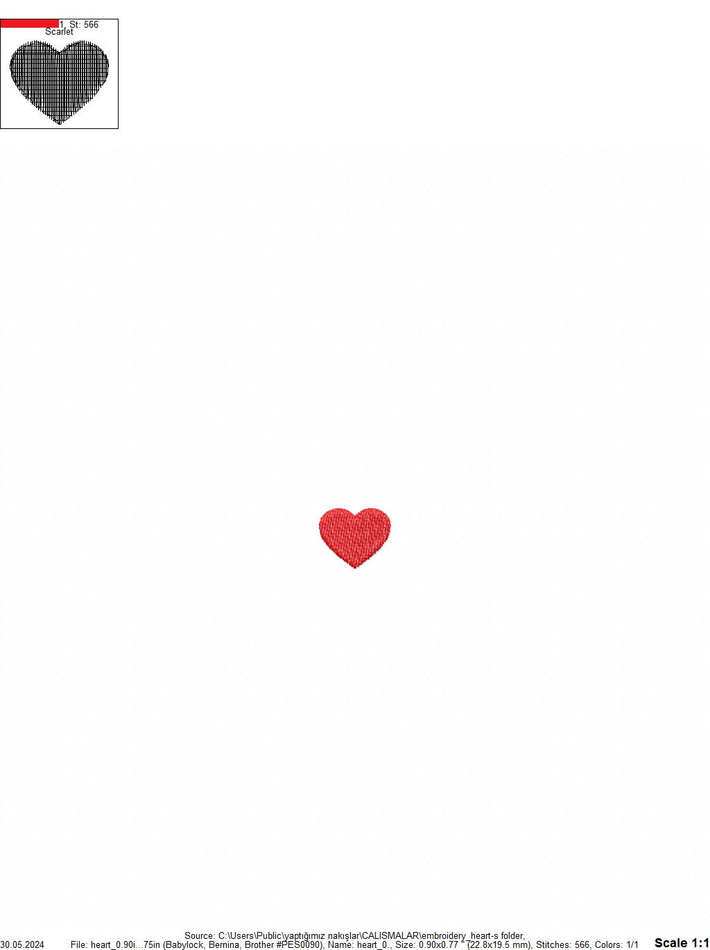 Heart Fill Stitch Embroidery Design - 21 Sizes - Filled Stitch Machine ...