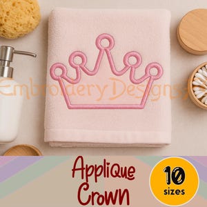Design de aplique de coroa | 10 tamanhos | Bordado à máquina | Download instantâneo