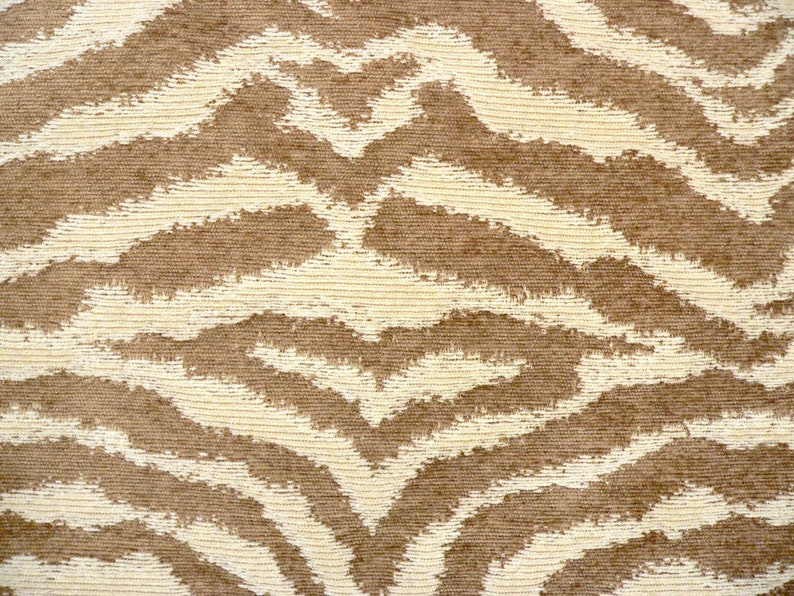 Brown Upholstery Fabric, DraperyFabric, Tiger/Animal Fabric, Chenille Fabric, Home Decor Fabric, Modern Fabric, Fabric By The Yard/Half Yard image 1
