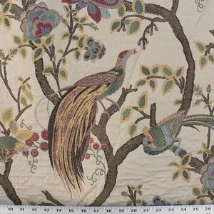 Tela de tapicería, tela para cortinas, tela de pavo real, tela tejida, tela de tapiz, tela cortada a medida, tela de pájaros, tela floral/hoja/novedad