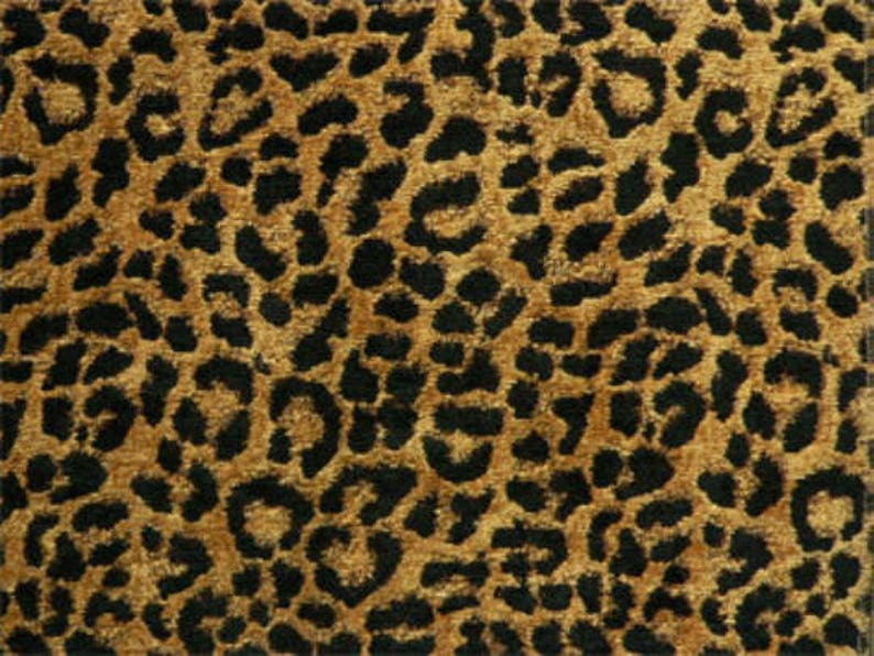 May include: A brown and black leopard print rug with a fuzzy texture.