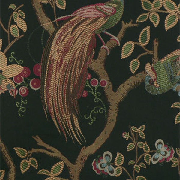 Upholstery Fabric, Drapery Fabric, Birds Fabric, Pheasant Fabric, Woven Fabric, Damask Jacquard, Fabric By The Yard