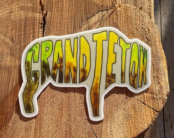 Grand Teton Gifts, National Park Decal, Grand Teton Decals, Jackson Hole Decal, Laptop Stickers, Laptop Sticker, Souvenir, Waterproof Decal
