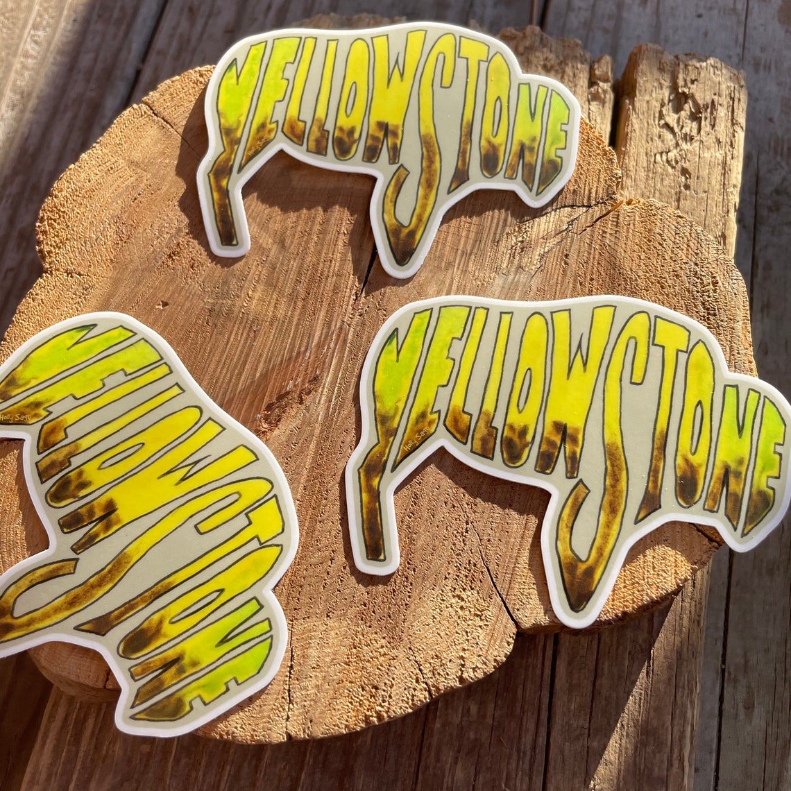 Yellowstone Sticker Yellowstone Decal National Park Decal Etsy