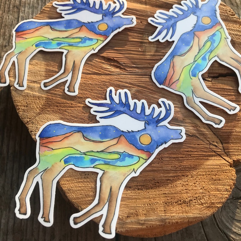 Elk Stickers Elk Decals Laptop Stickers Waterproof Decals Etsy