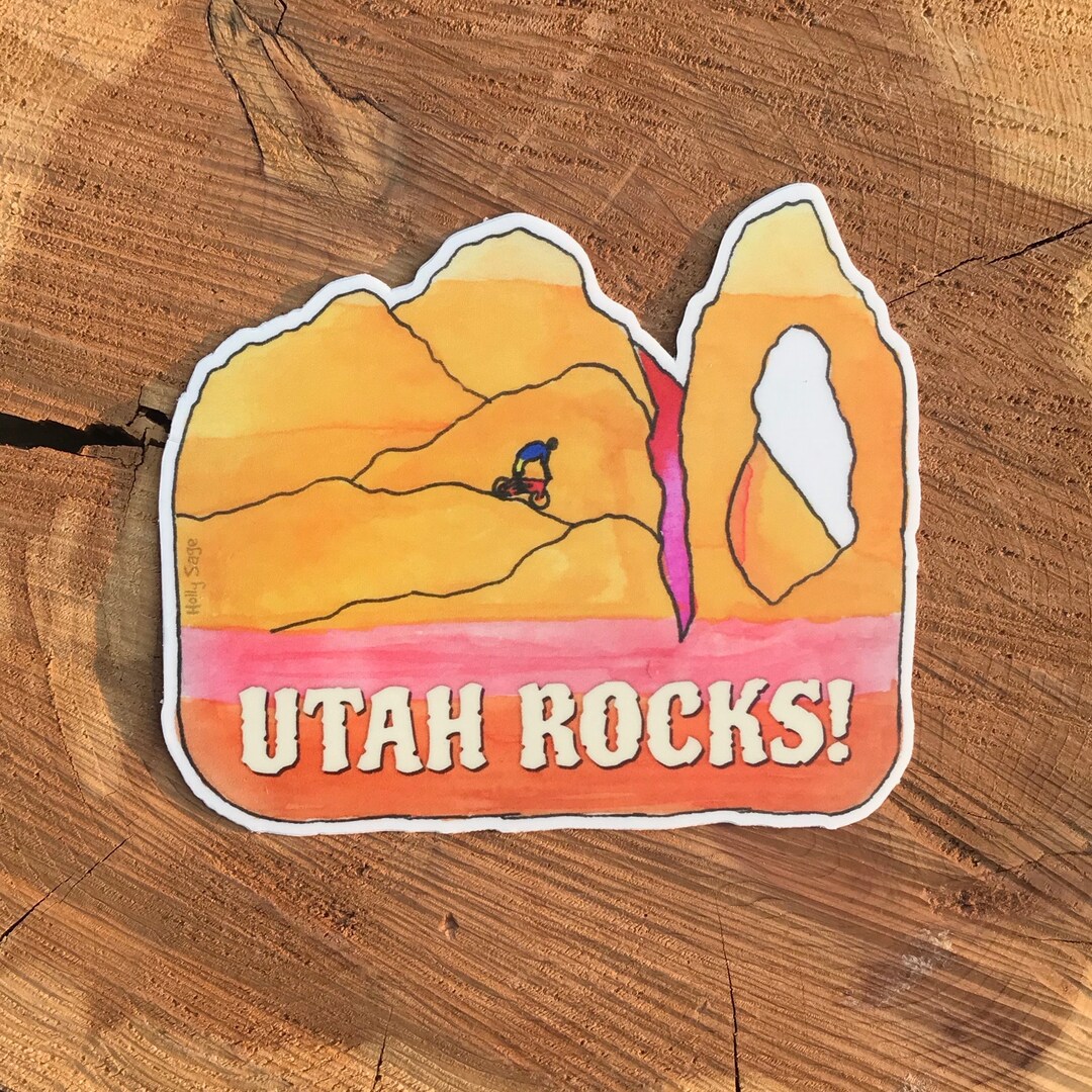 Utah Stickers Utah Decals Utah Gifts Mountain Biking Etsy