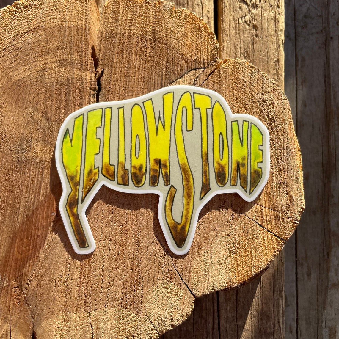 Yellowstone Sticker Yellowstone Decal National Park Decal Etsy