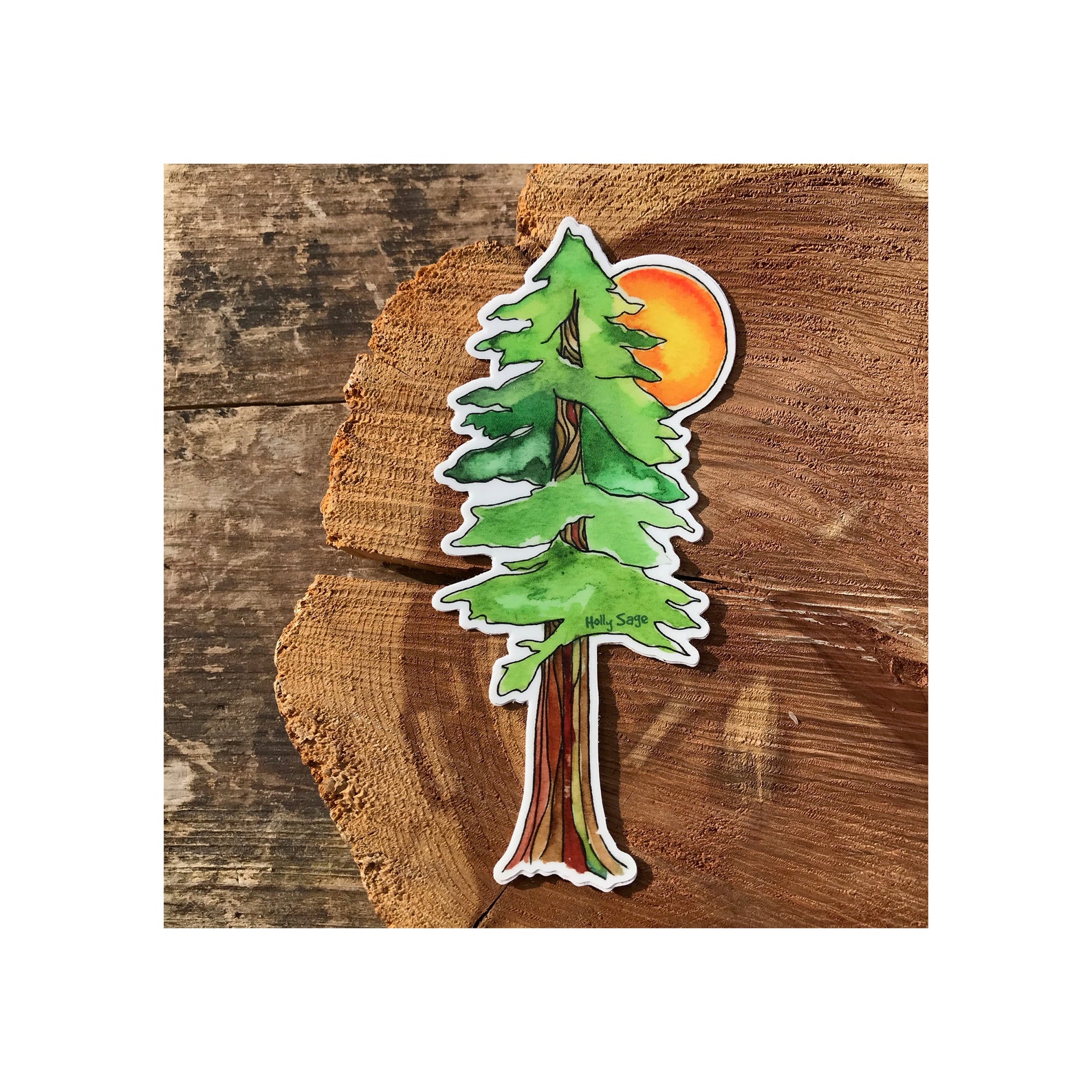 Redwood Tree Vinyl Sticker Laptop Sticker Waterproof Etsy