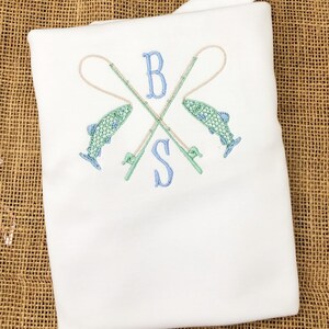 Monogrammed chic fishing shirt