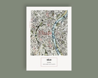 Köln Map | Artprint
