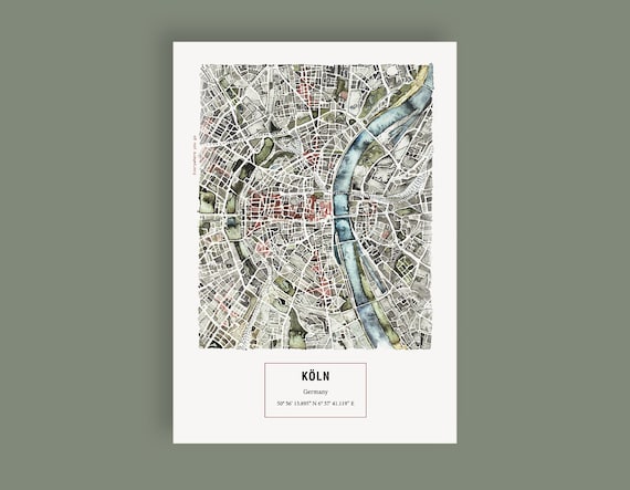 Köln Map | Artprint