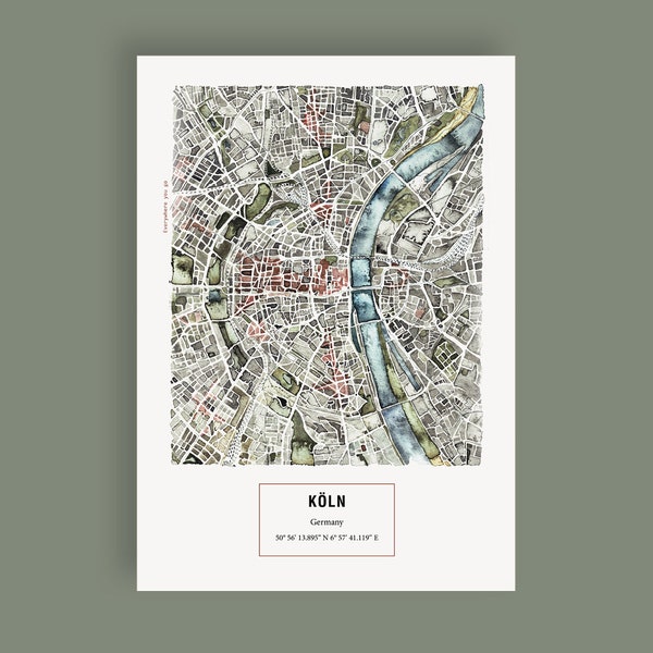 Köln Map | Artprint