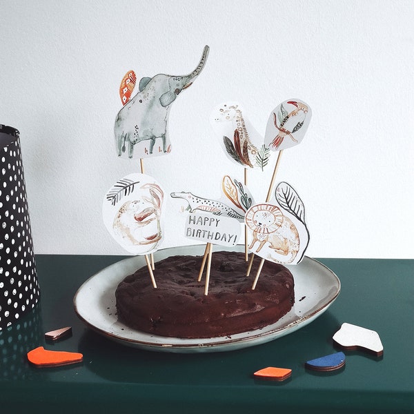 DIY Bastelset Kuchenstecker "Wildlife"