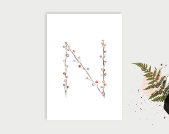 Forest-alphabet-postcard | N