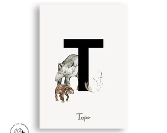 Tier ABC | Postkarte | T