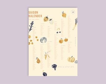 Postercalendar fruits and vegetables