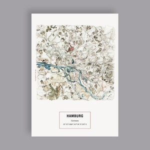 Hamburg Map | Artprint
