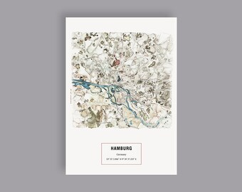 Hamburg Map | Artprint