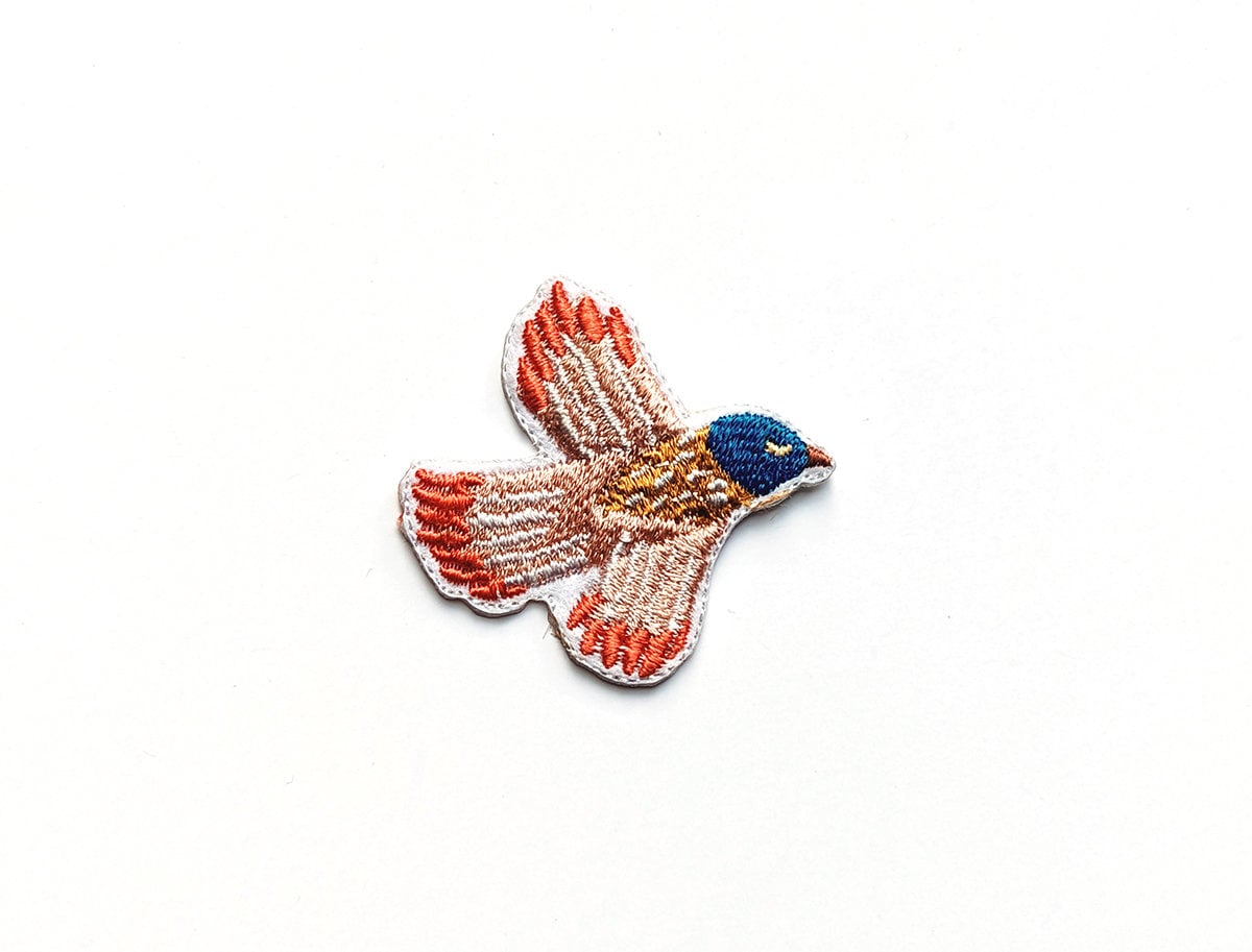 Vogel Kromme Snavel Strijk Embleem Patch