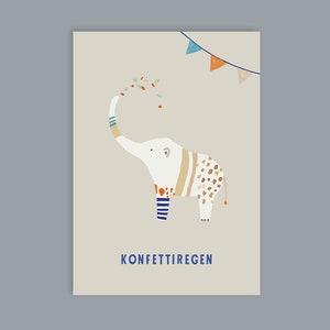 douche de confettis | carte postale
