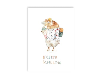 Erster Schultag | Postkarte