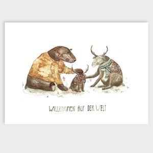 Bienvenue dans le monde | carte postale