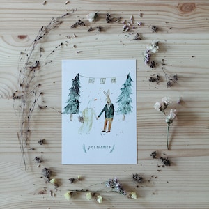 Je viens de me marier | carte postale