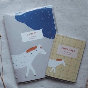 Funda para cartilla de vacunación y U-book con la impresión "Tío Pequeño"