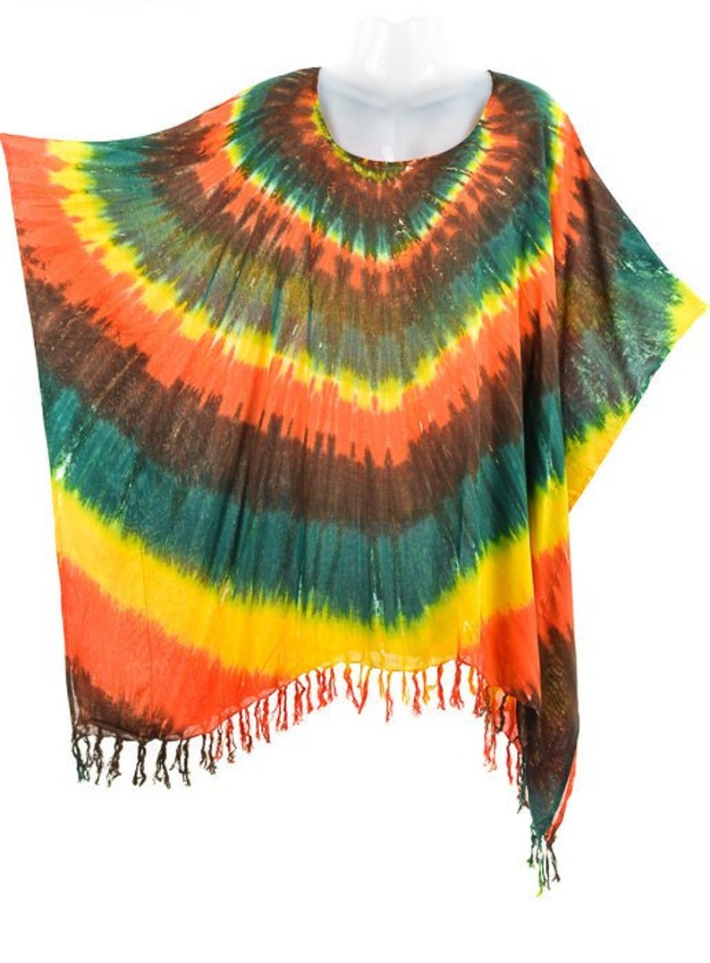 Summer Rayon Beach Cover up Colorful Tie Dye Batik Kaftan Hippie Boho Women Caftan Tunic Top Plus Size 1x 2x 3x 4x 5x P259