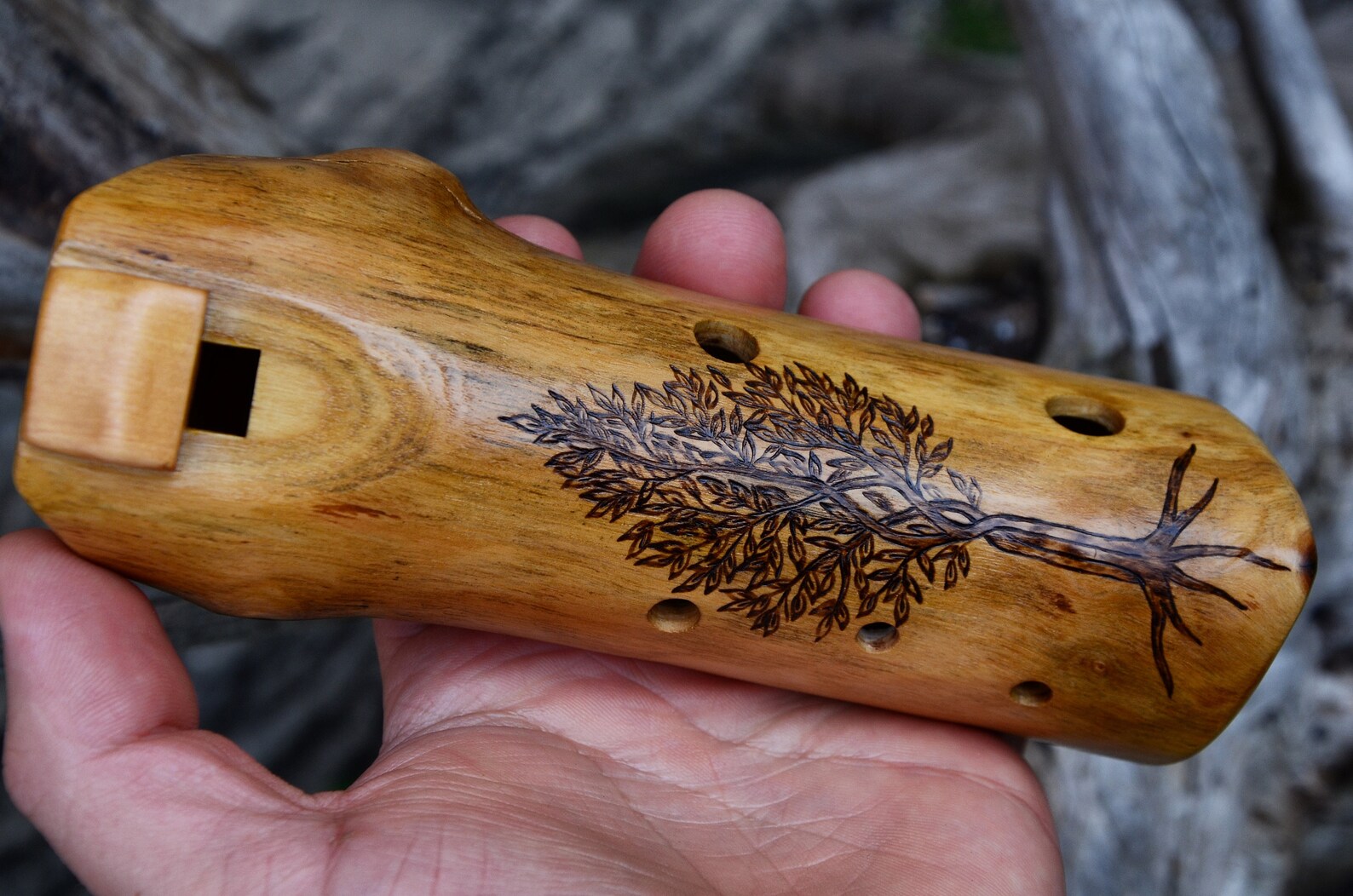 Ocarina wooden ocarina wooden flute with pyrography ocarina Etsy